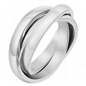 Elegant Silver Interlocking Ring